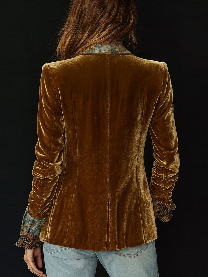 Marcelline | Blazer Patchwork w Kwiaty Vintage
