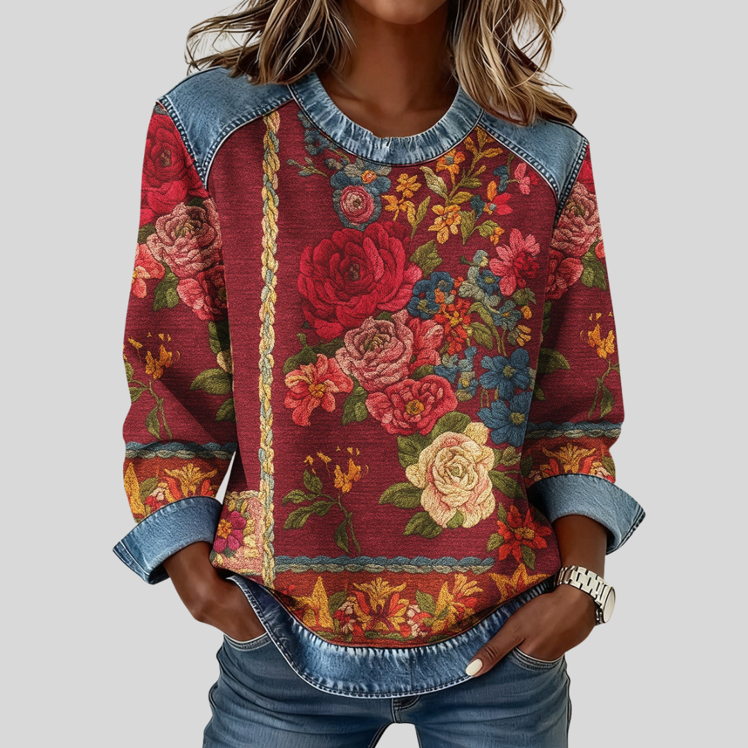 Julia | Sweat Tapisserie Bordeaux dla Kobiet Michèle