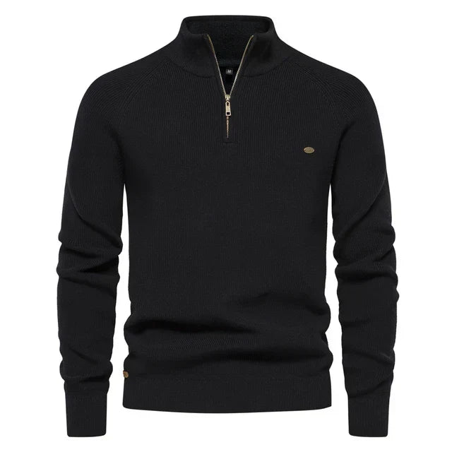 Sweter z zamkiem dzianinowy