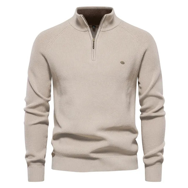 Sweter z zamkiem dzianinowy