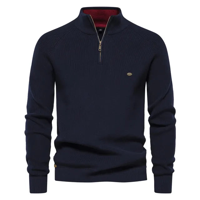 Sweter z zamkiem dzianinowy