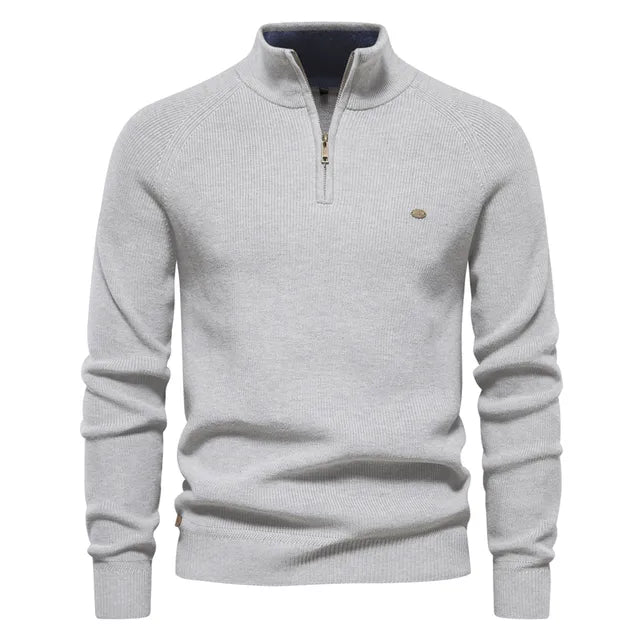 Sweter z zamkiem dzianinowy