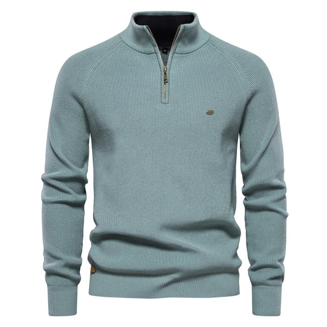 Sweter z zamkiem dzianinowy