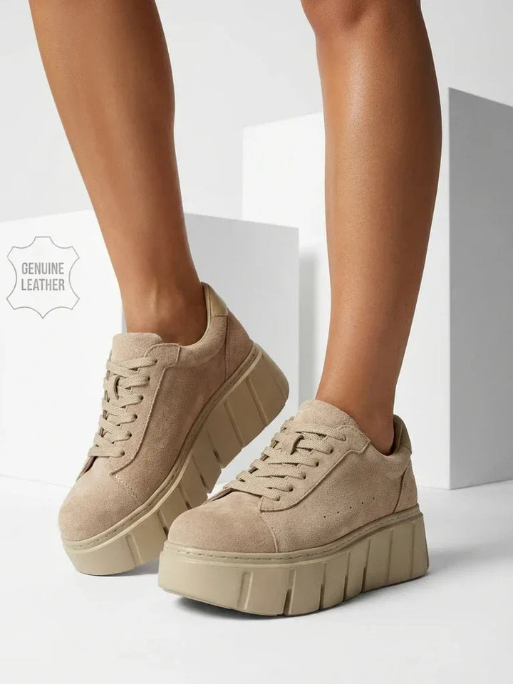 Sneakersy Damskie ze Skóry Naturalnej