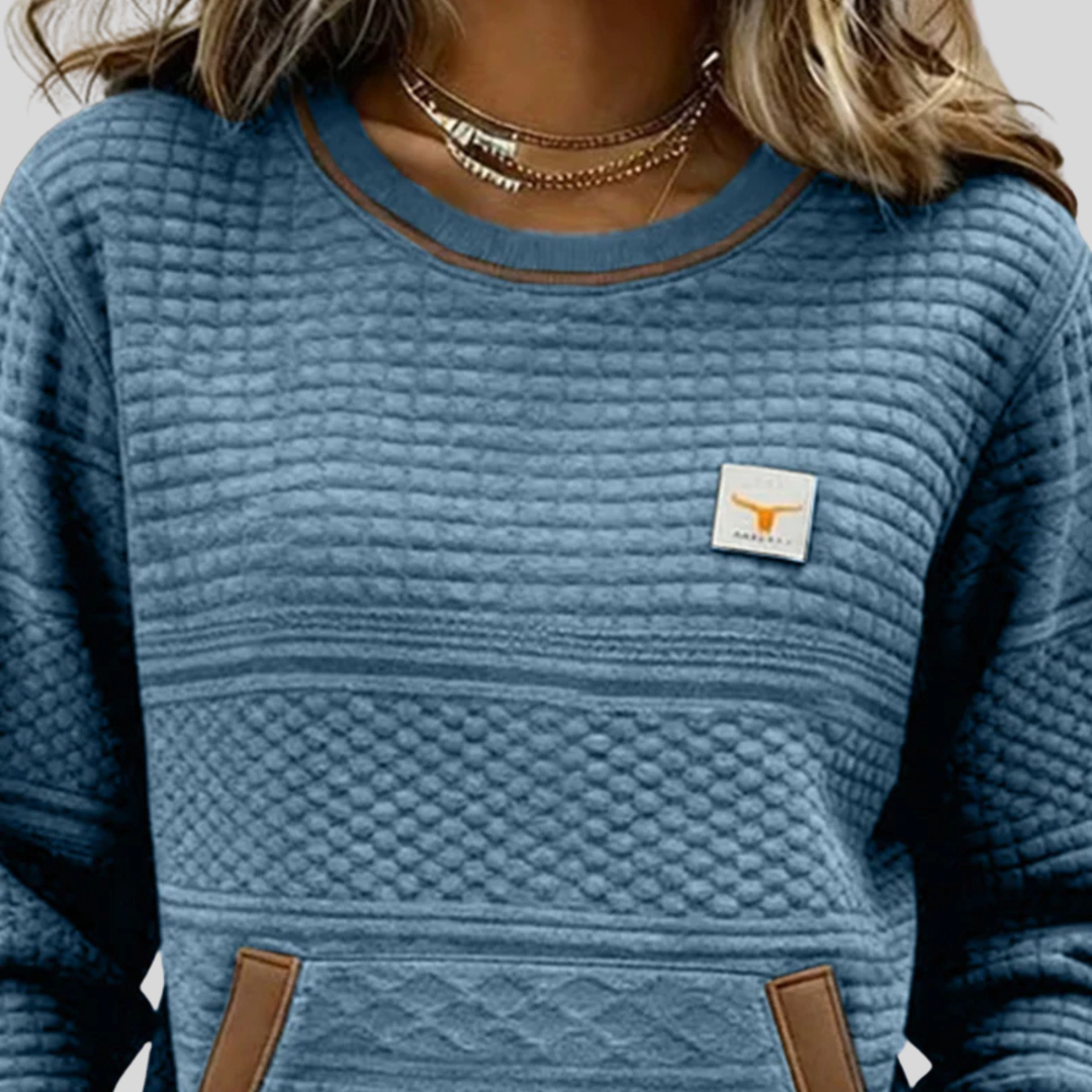 Livia | Sweter Matelassé z Okrągłym Kołnierzem dla Kobiet Chloé