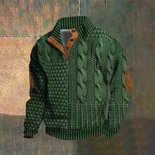 Sweter z zapięciem na guziki z wełny