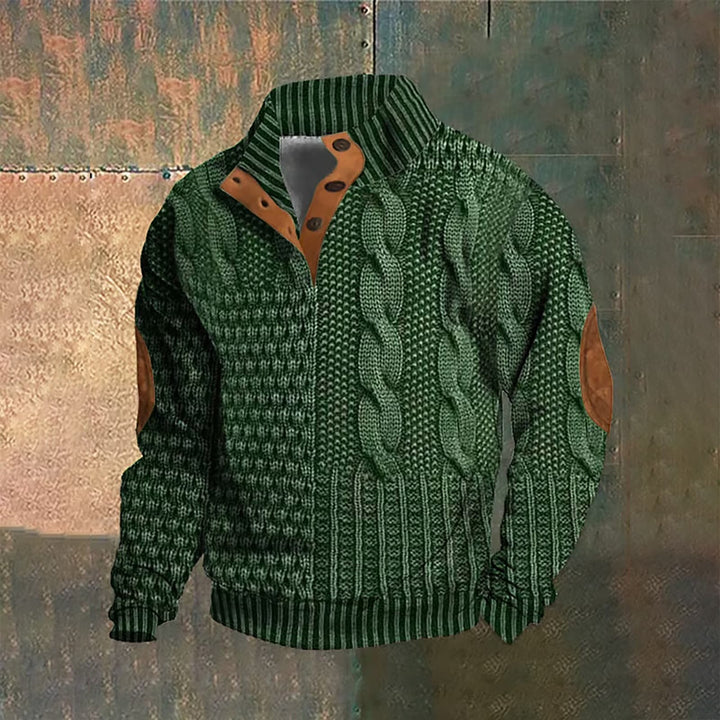 Sweter z zapięciem na guziki z wełny