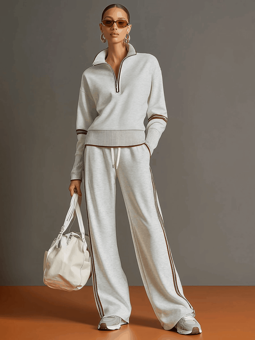 Marietta™ – Elegancki damski komplet dresowy z zamkiem