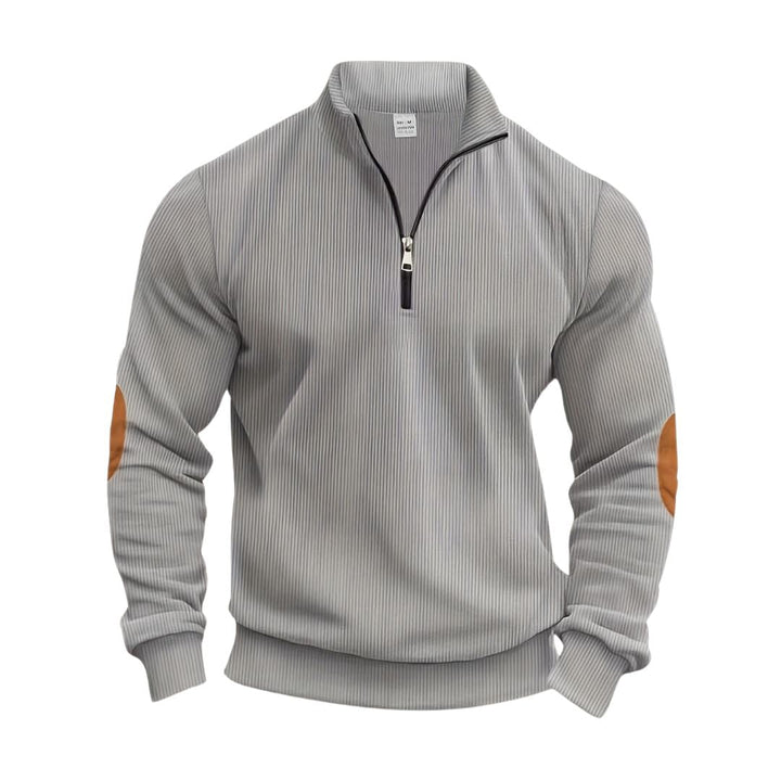 Modny sweter z pół zamkiem
