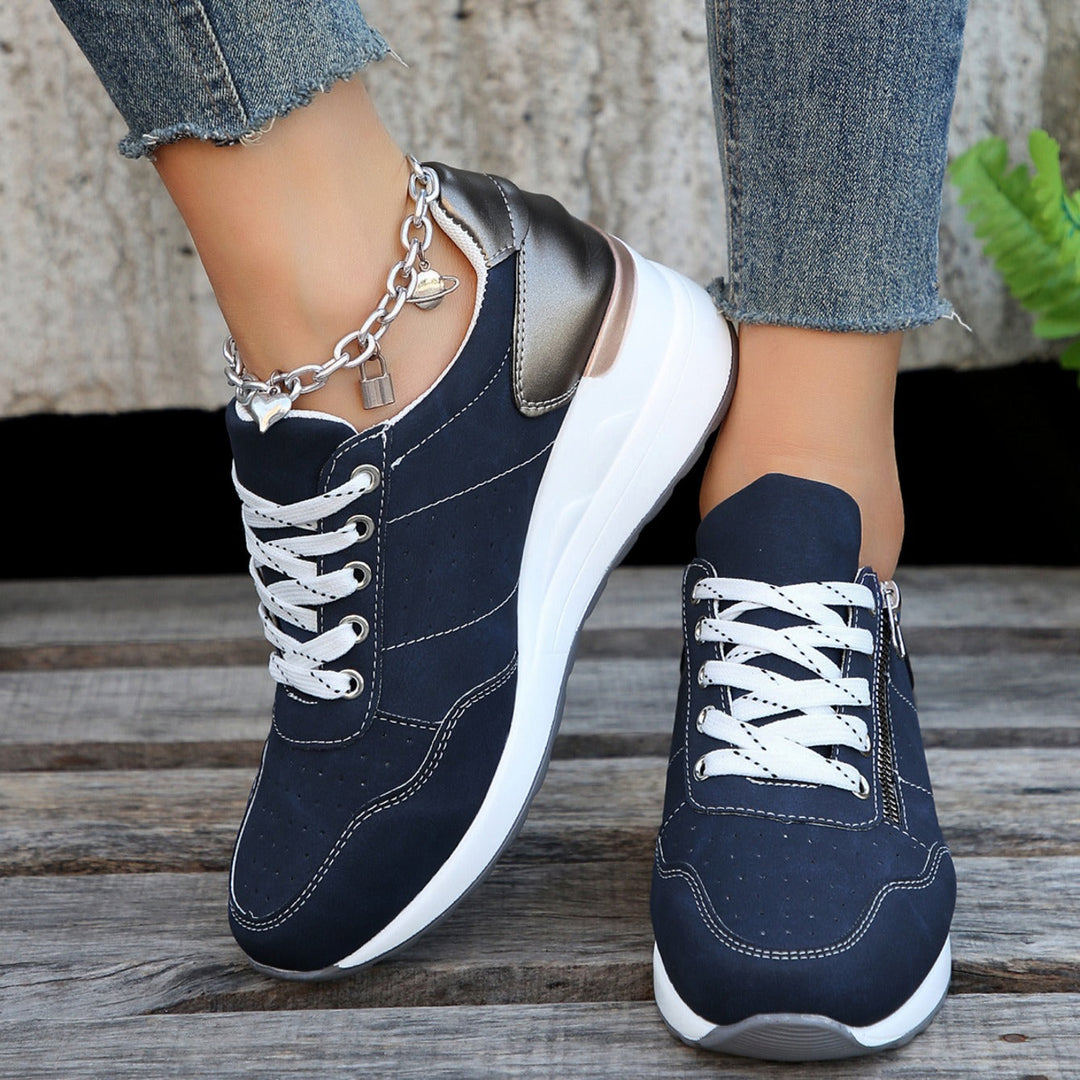Inga Złote Zapatillas Ortopedyczne z Wsparciem Łuku Szeroka Pudełko