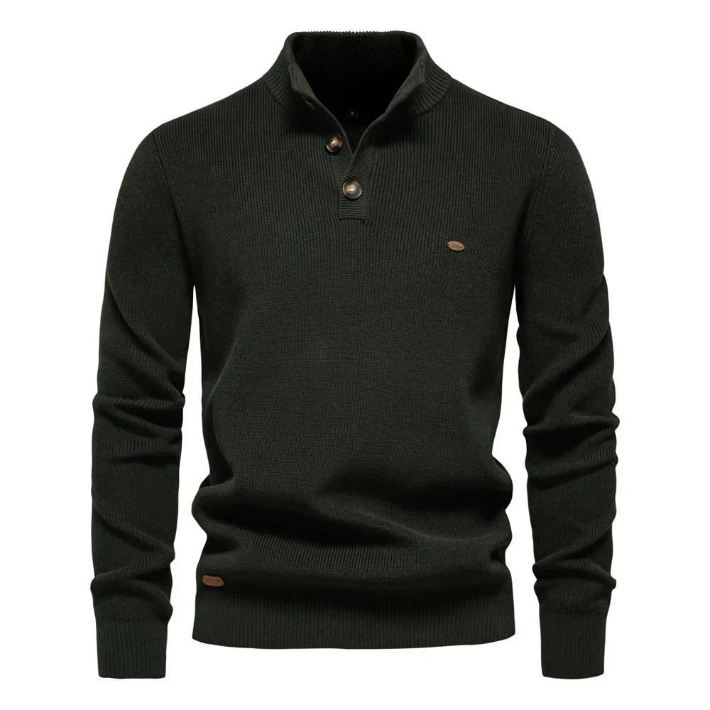 Męski sweter z guzikami