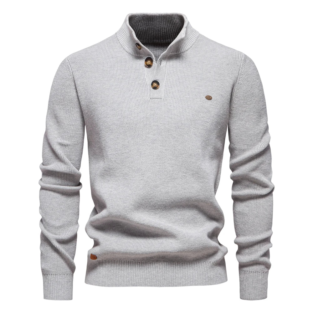 Męski sweter z guzikami