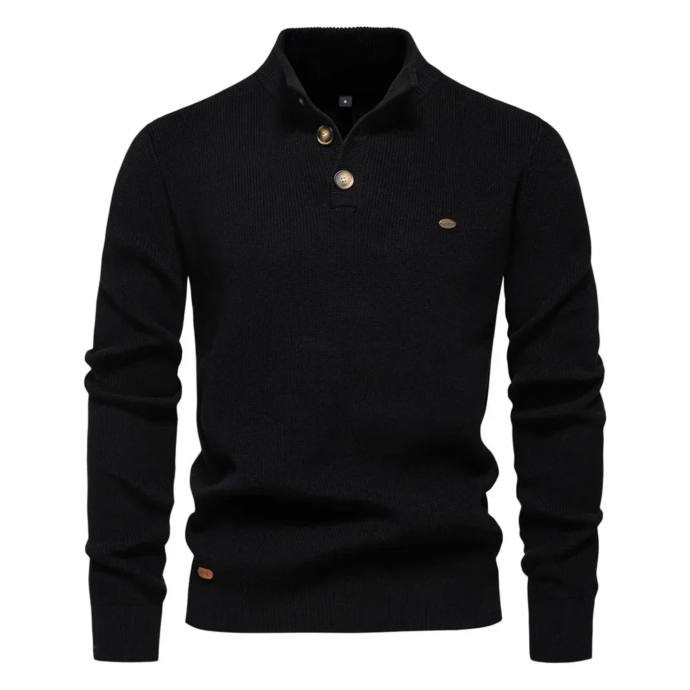 Męski sweter z guzikami