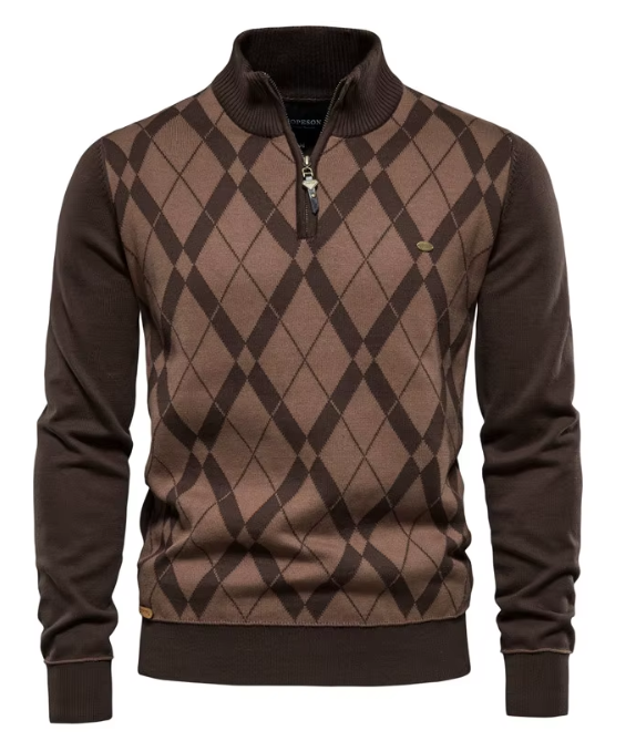 Sweter Męski z Pół-Zipem