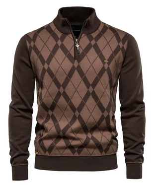 Sweter Męski z Pół-Zipem