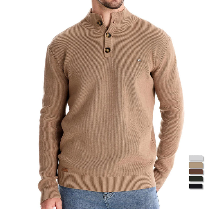 Męski sweter z guzikami