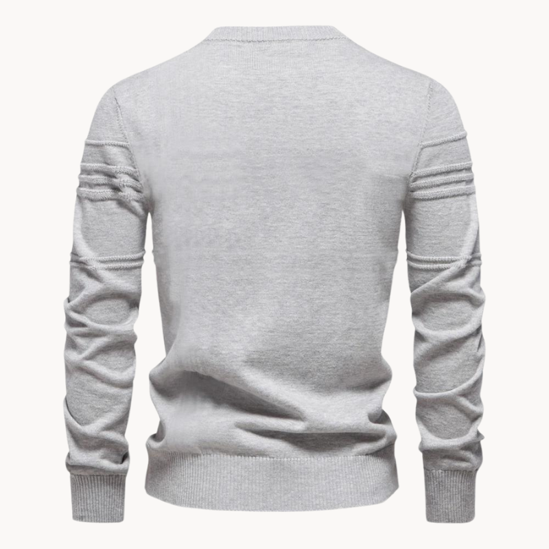 Męski sweter bawełniany z wzorem w paski