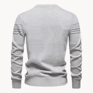Męski sweter bawełniany z wzorem w paski