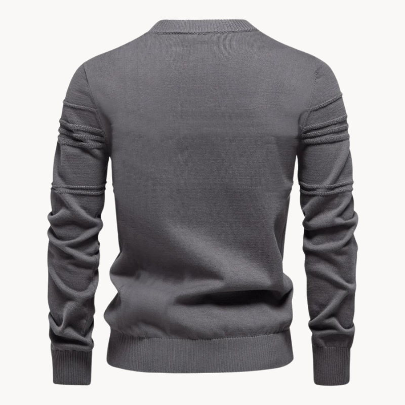 Męski sweter bawełniany z wzorem w paski