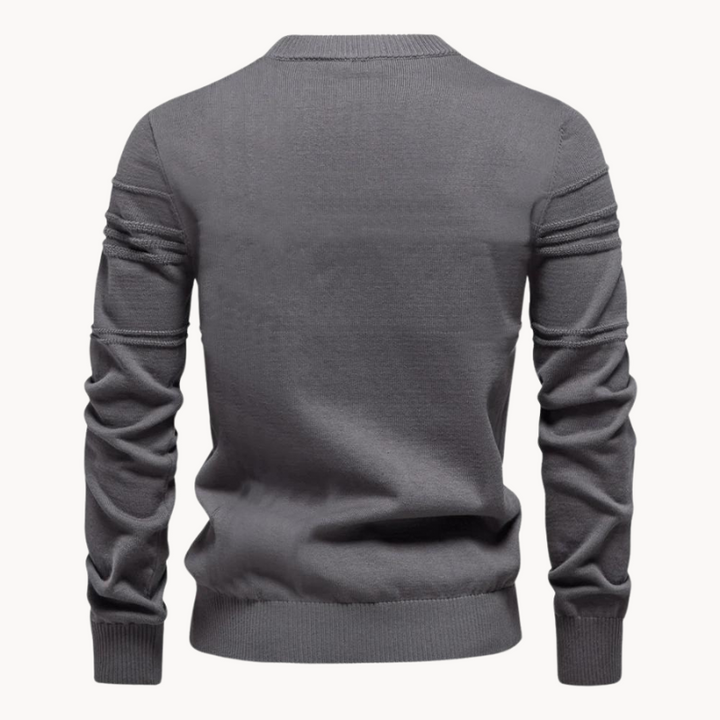 Męski sweter bawełniany z wzorem w paski