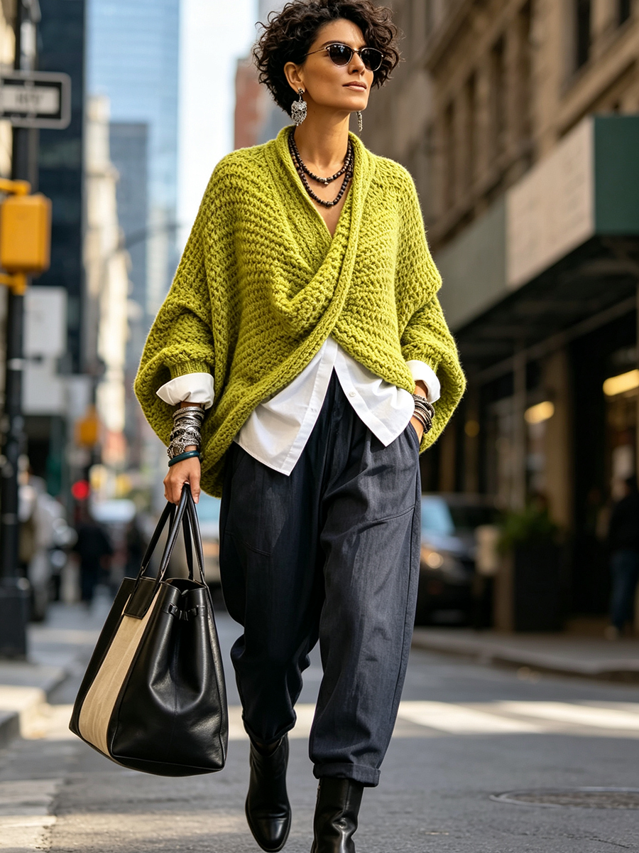Celia // Sweter krzyżowy