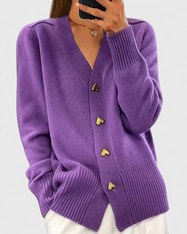 Lillyanne™ – Elegancki kardigan damski z ozdobnymi guzikami