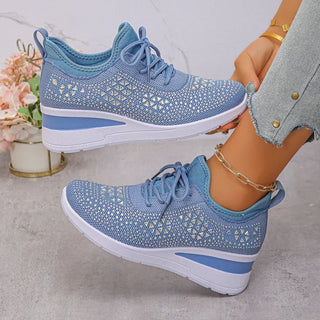 Rina | Przewiewne Sneakersy Ozdobione Kryształkami