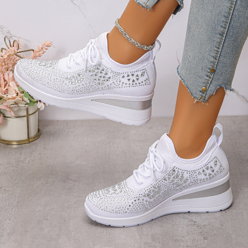 Rina | Przewiewne Sneakersy Ozdobione Kryształkami