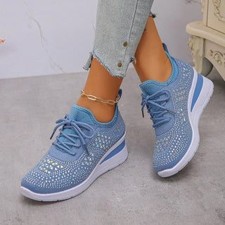 Rina | Przewiewne Sneakersy Ozdobione Kryształkami