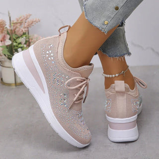 Rina | Przewiewne Sneakersy Ozdobione Kryształkami