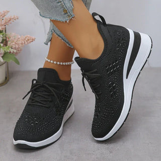 Rina | Przewiewne Sneakersy Ozdobione Kryształkami