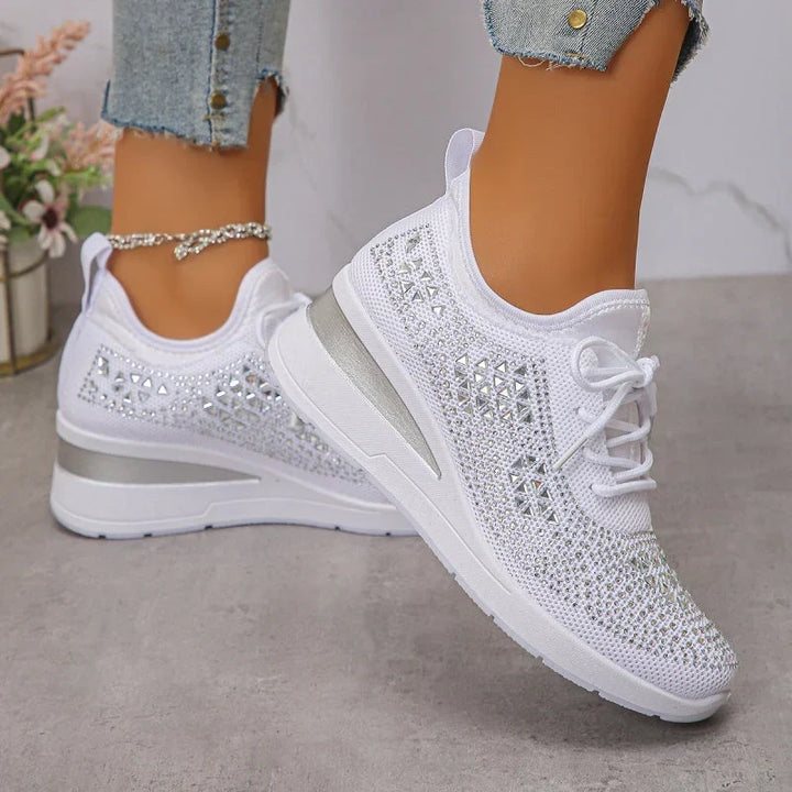 Rina | Przewiewne Sneakersy Ozdobione Kryształkami